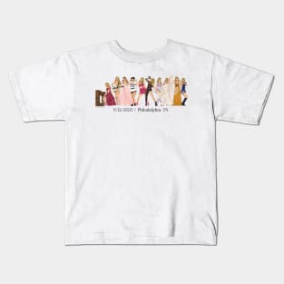 5/12 Philly PA Iconic Outfits Eras Lineup Kids T-Shirt
